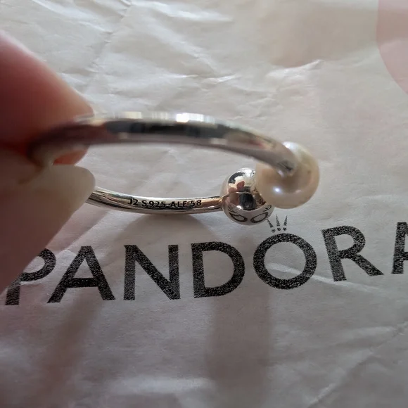 Pandora Freshwater Pearl Cultured Open Ring - Picture 3 of 3